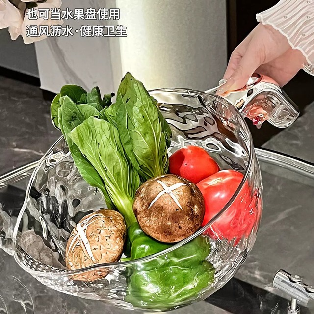 厨房淘米神器洗米筛淘米盆沥水篮子家用新款多功能淘菜洗水果盆子