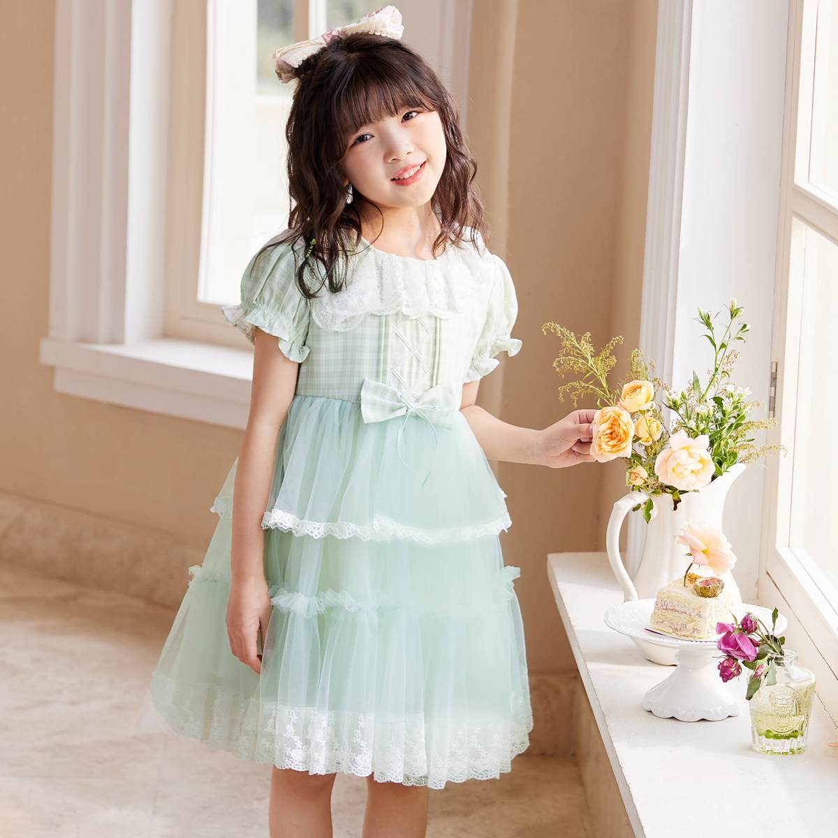 男生女生童装女小童短袖连衣裙NDLCJ23756A