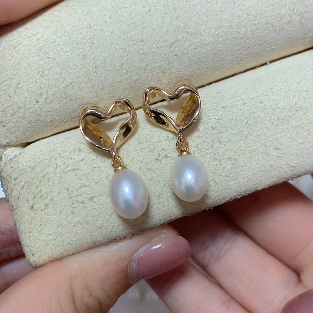 淡水珍珠耳饰合金✨***✨