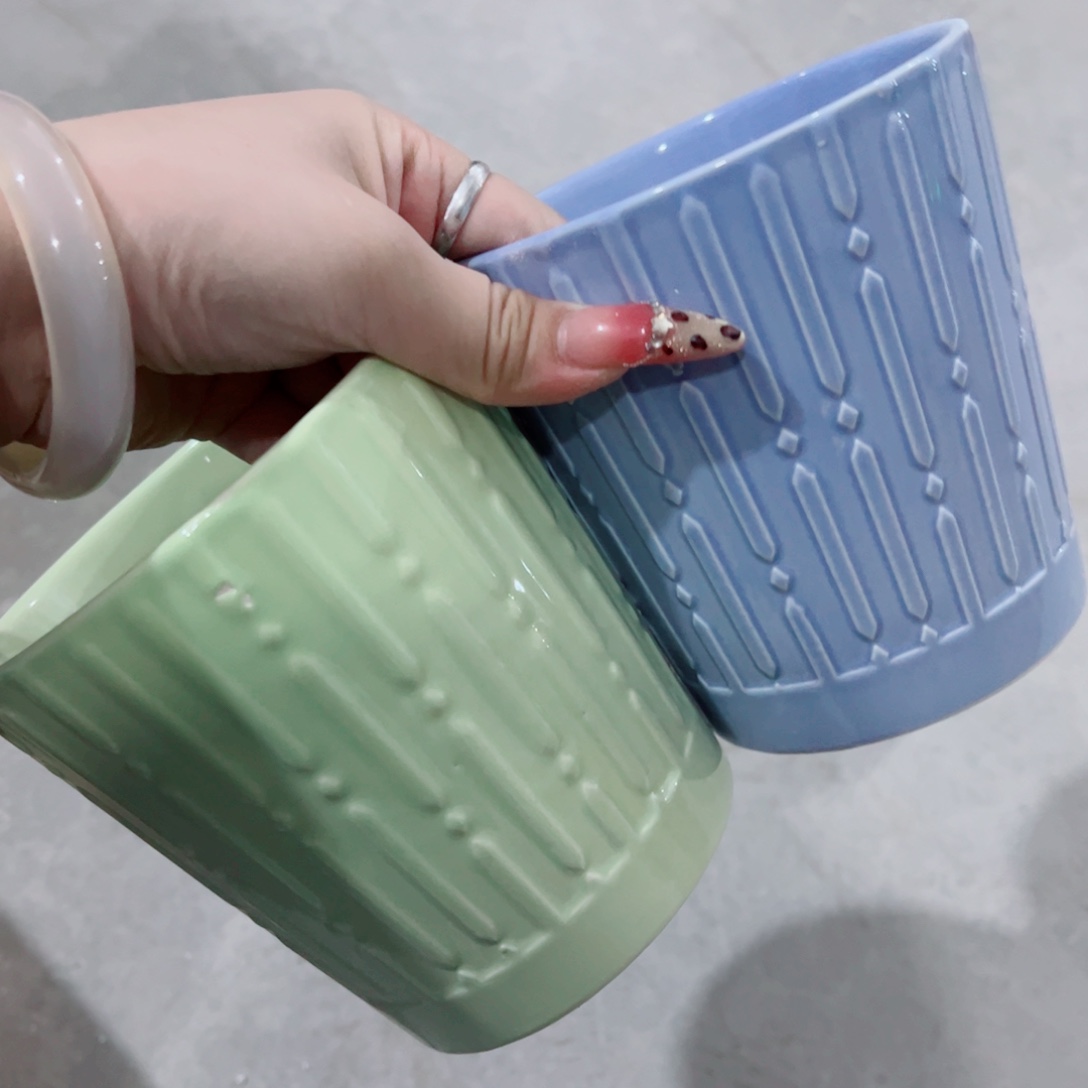 有孔，陶瓷花盆满10米包邮发货