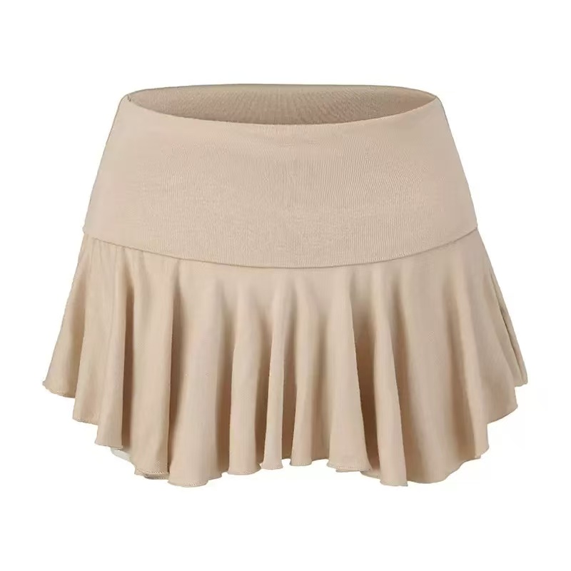 贵绫•【玉貌花容半裙】少女网球裙高腰芭蕾风百褶半身裙迷你短裙