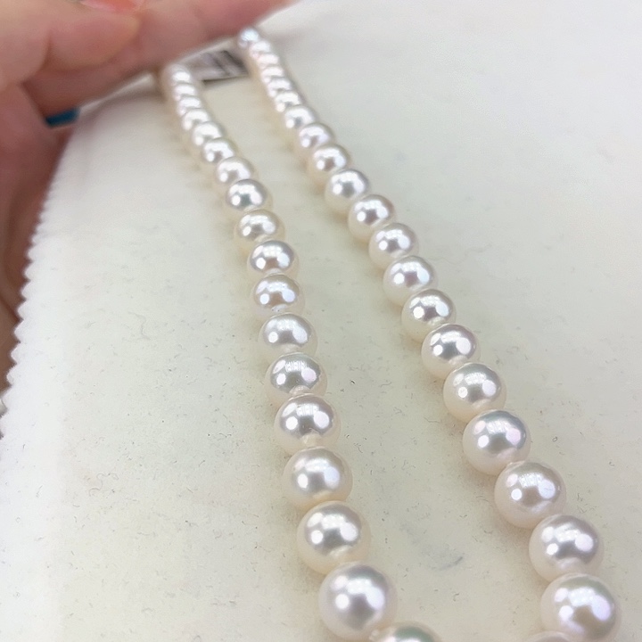 淡水珍珠颈饰银S925镶嵌9➕极光炫彩高品