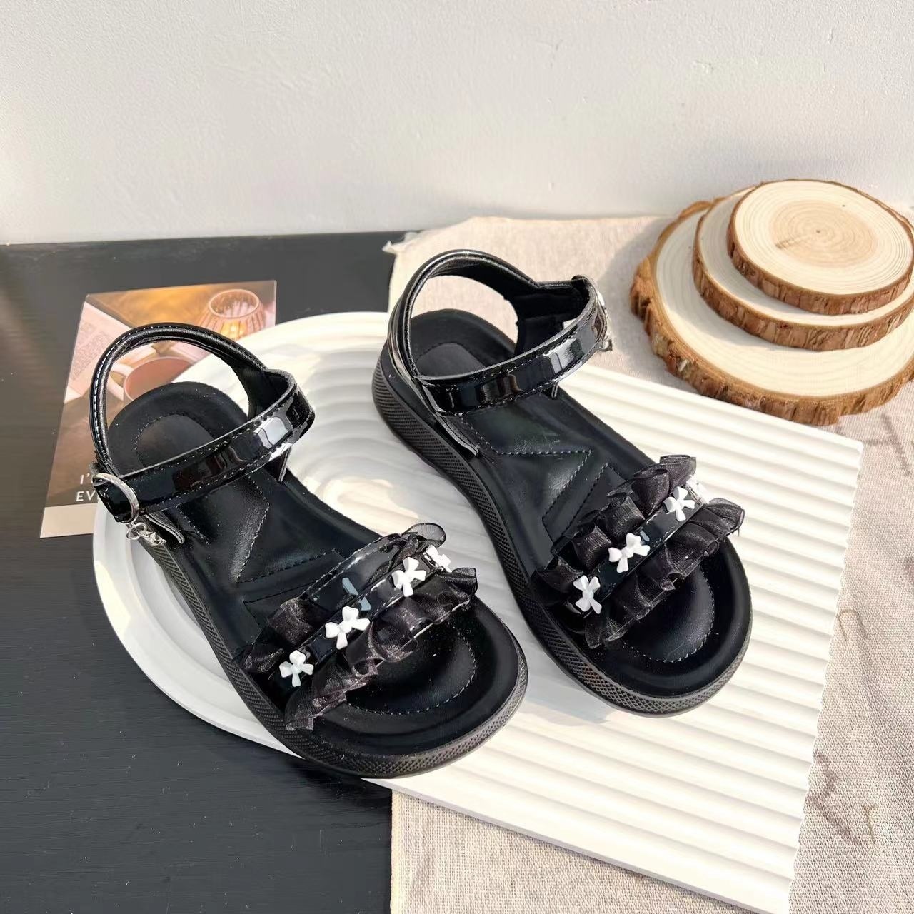 女童2025夏季新款软底百搭洋气凉鞋XA2321