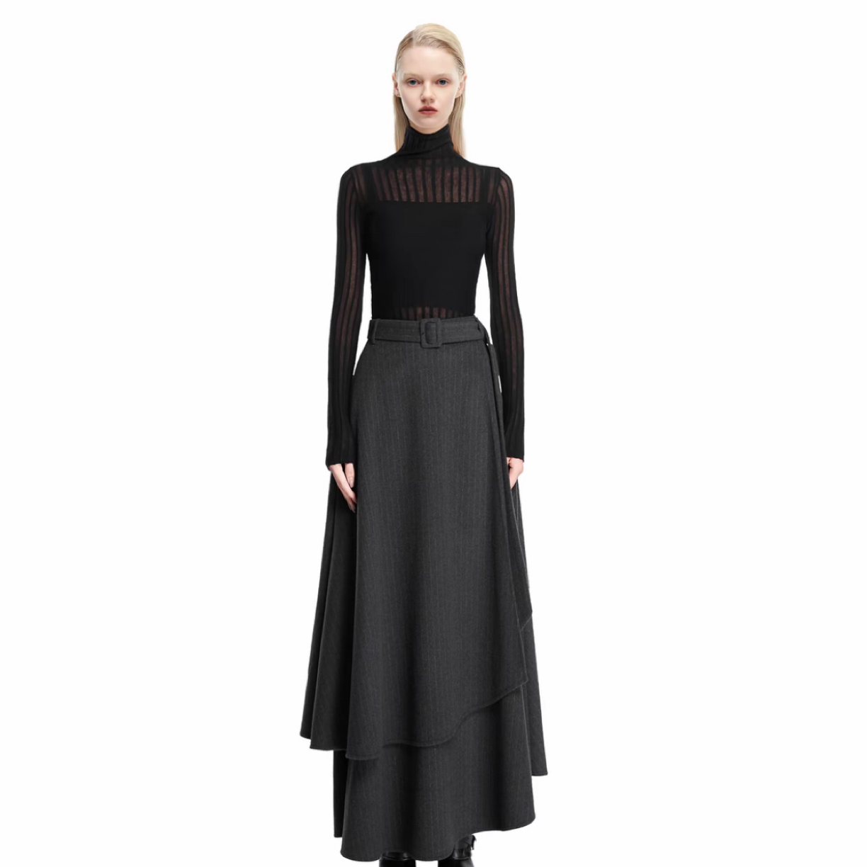 KUNSWEAR/琨丝薇尔25WI 性感时尚百搭高领修身打底上衣 838004150