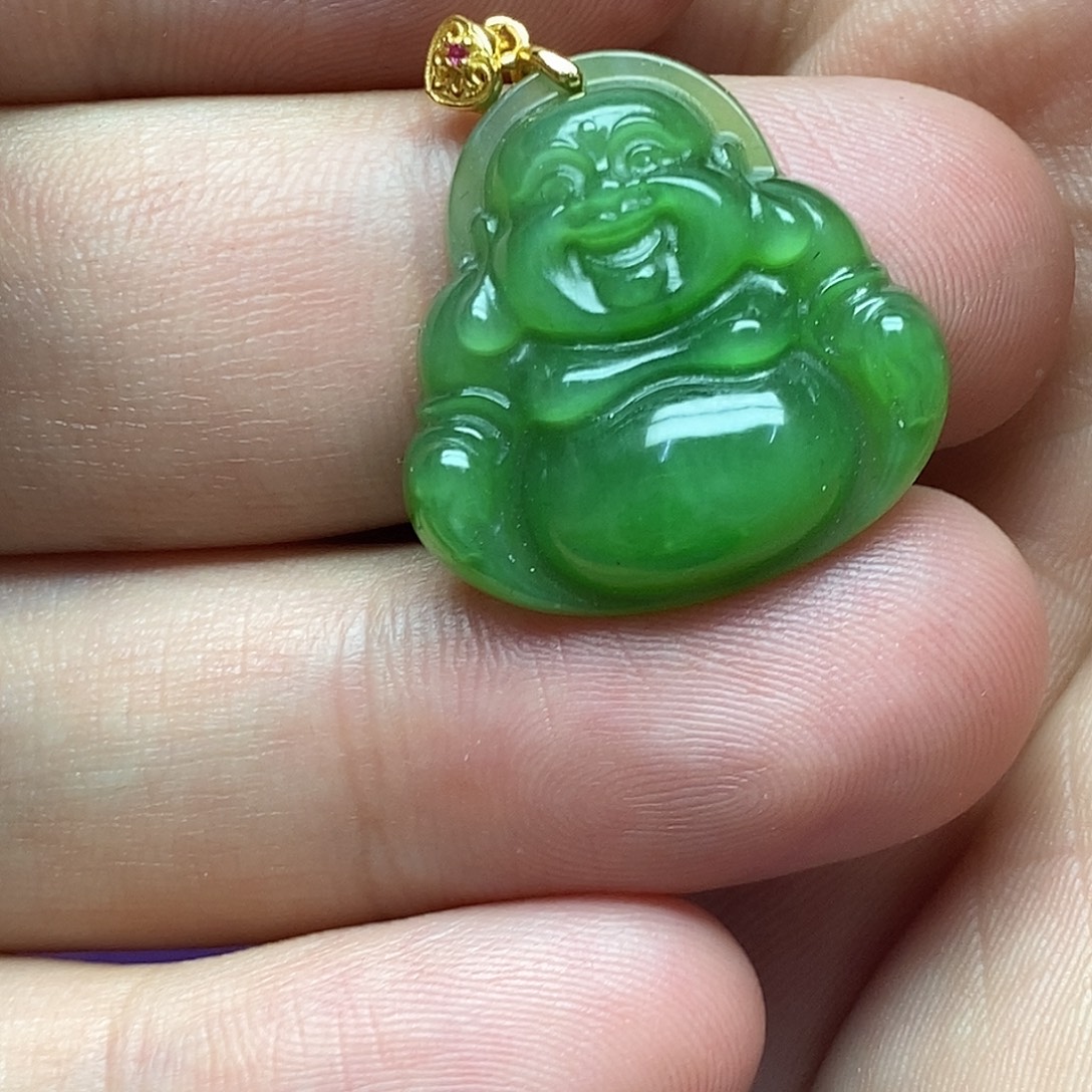 和田玉（碧玉）未镶嵌吊坠(不含链)