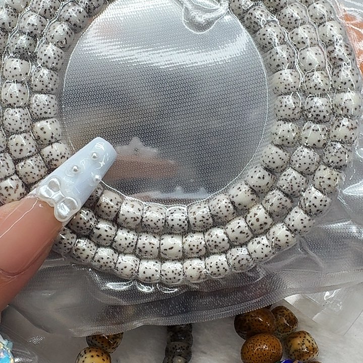 星月菩提手串425王者半臂白星月菩提河豚76直108