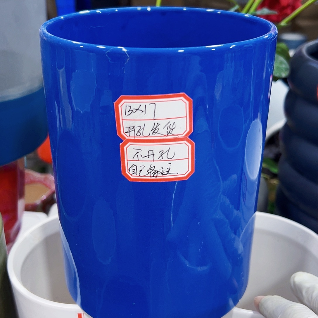 有孔外贸尾单陶瓷花盆凑单10米包邮