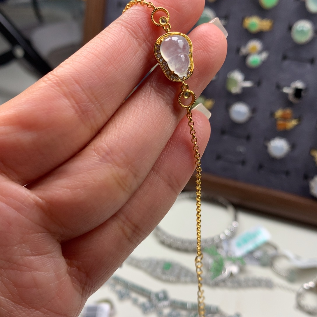 ****～翡翠银S925镶嵌颈饰手链