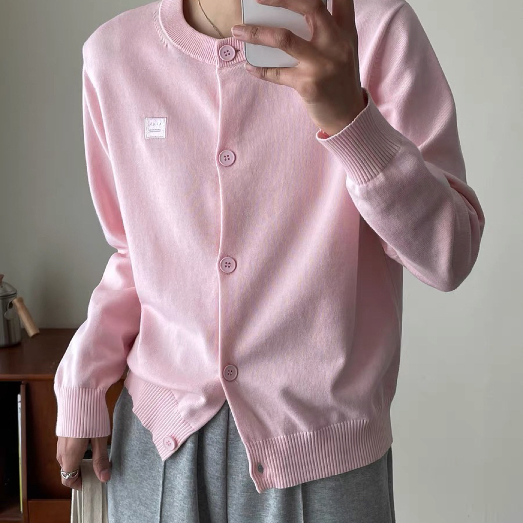 CW7103针织衫 韩系密实针织系列圆领开衫女新款宽松显瘦洋气上衣