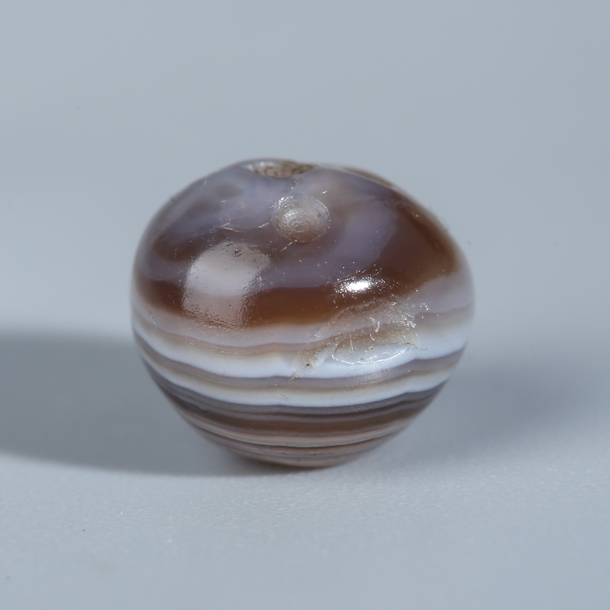 XY-73-27 阿契美尼德文明缠丝玛瑙药师珠 7.8*6.7mm