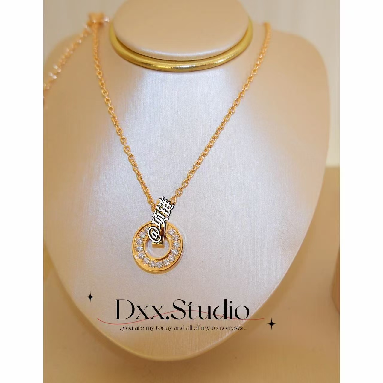 铜合金锆石项链 小众设计百搭ins项链50246