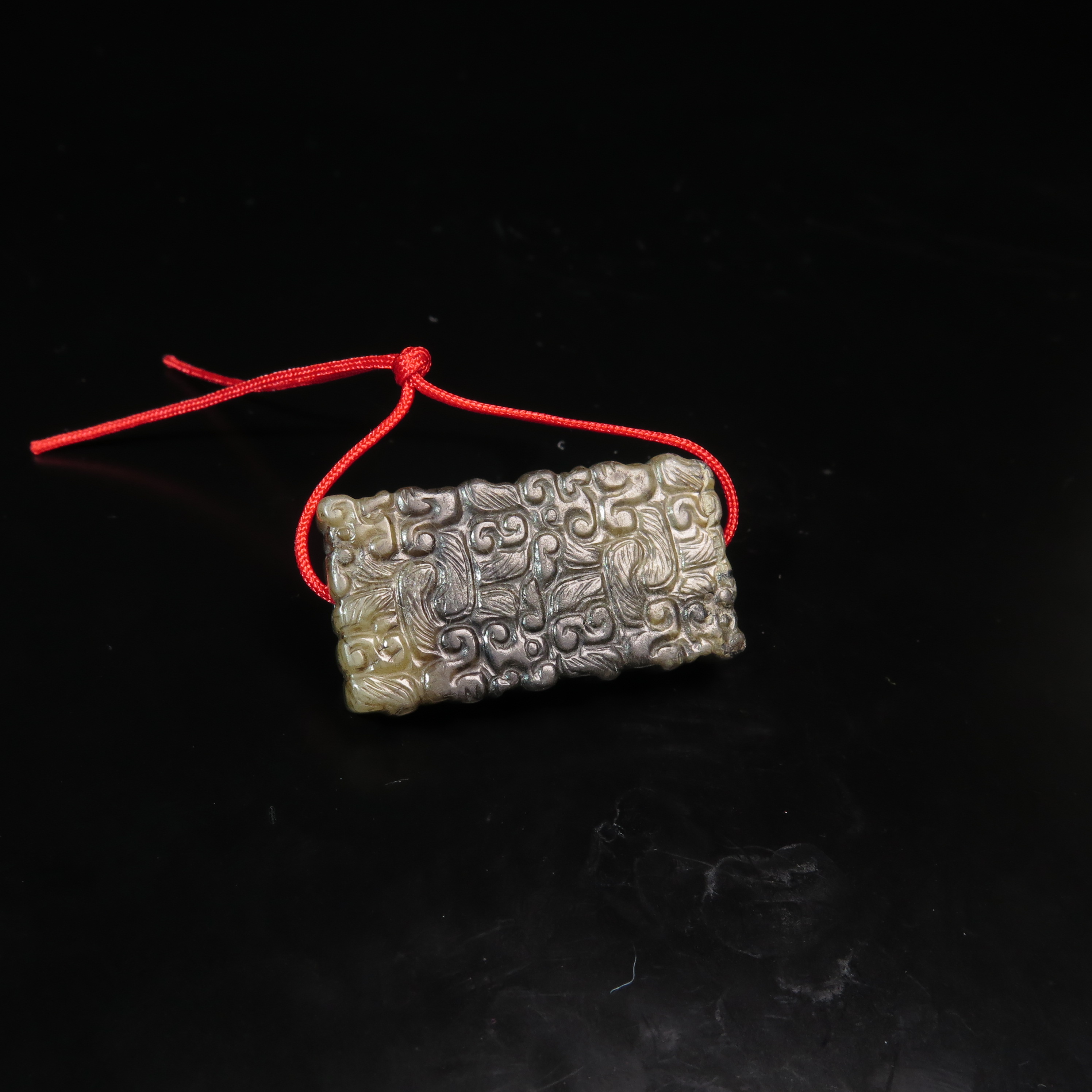 明代卷云龙纹勒子/MZ545357/和田玉/民族文物