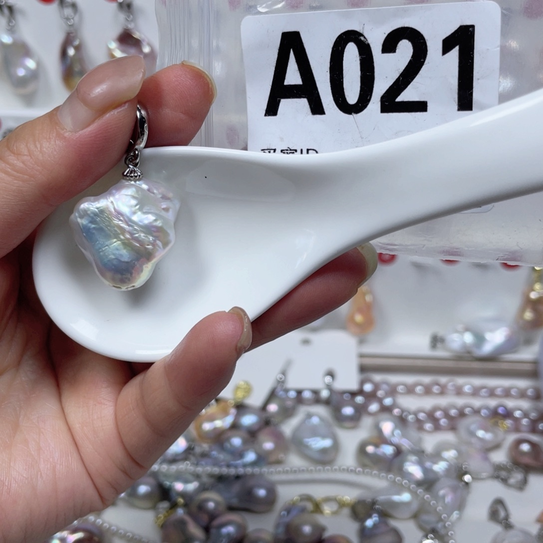 淡水珍珠巴洛克银S925镶嵌