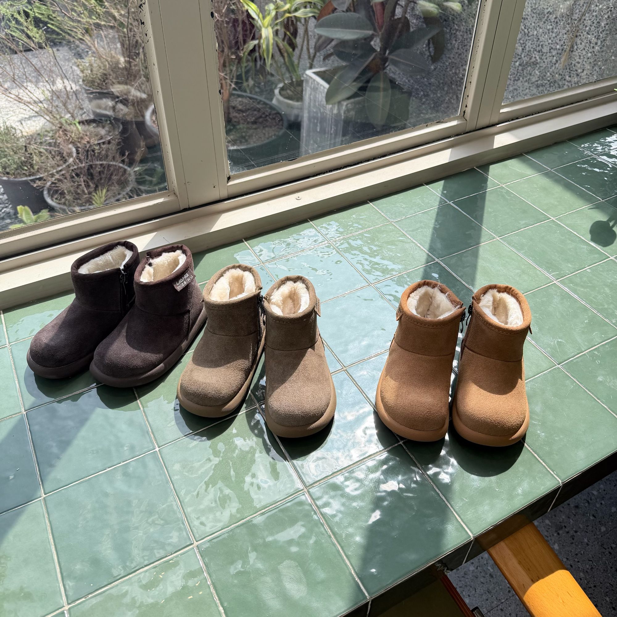 复古雪地靴儿童2025款冬季防滑加厚保暖男女童丑萌勃肯棉鞋侧拉链