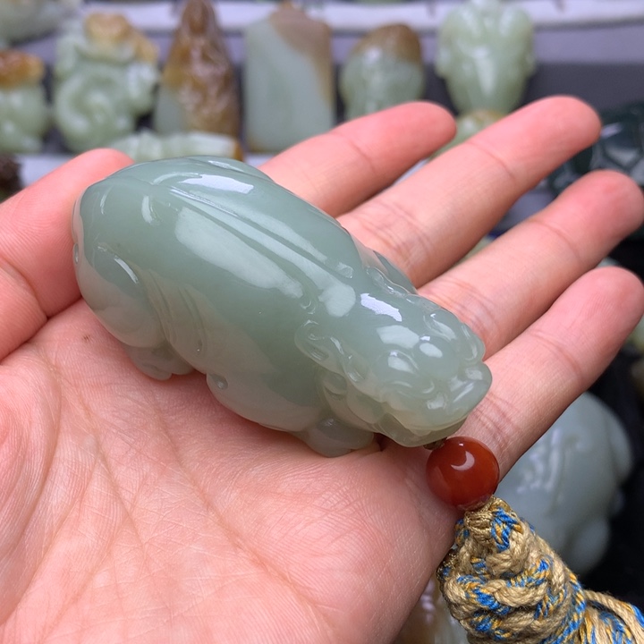 未镶嵌和田玉把件虾*