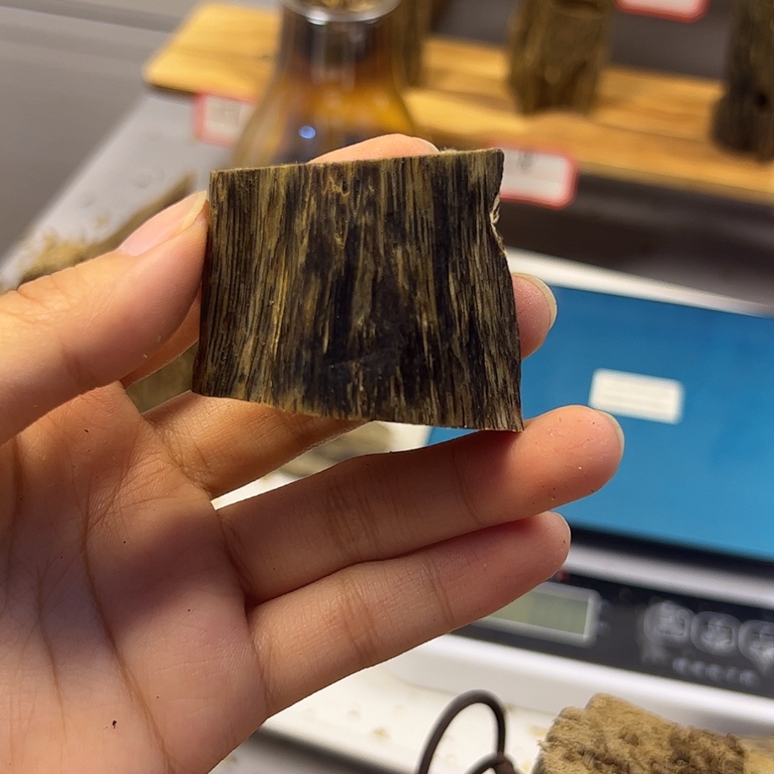 沉香碎屑沉香乌身 17克 小手把 花果蜜甜