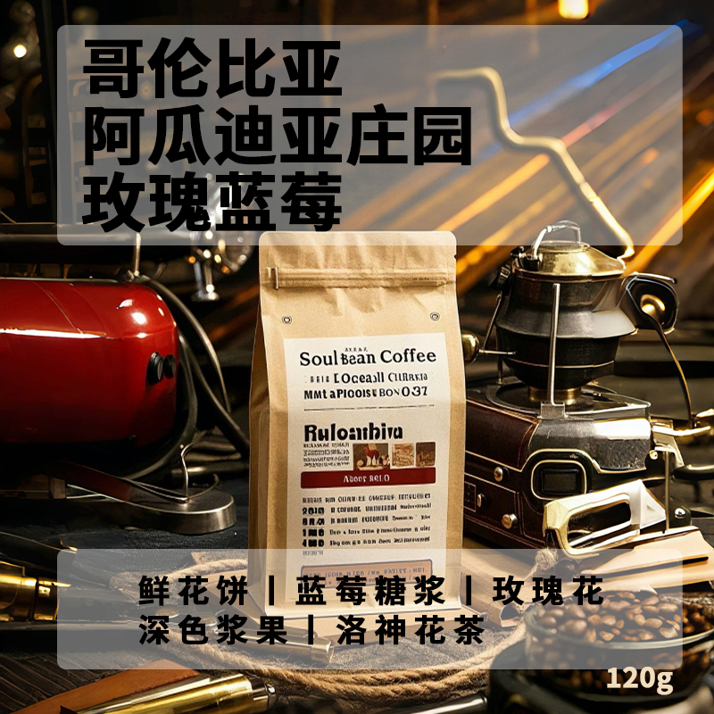 术也咖啡  哥伦比亚·阿瓜迪亚庄园·玫瑰蓝莓精品手冲咖啡豆120g