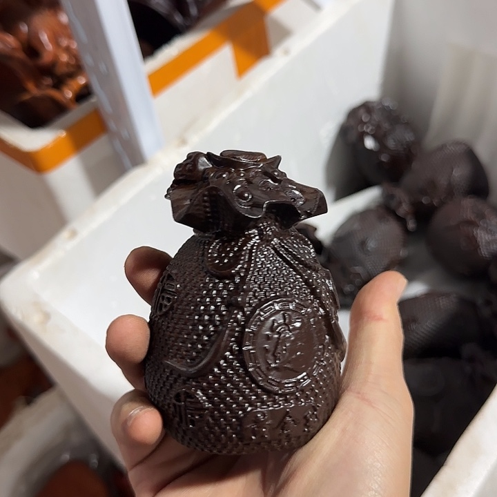 木黑檀木11钱袋一个