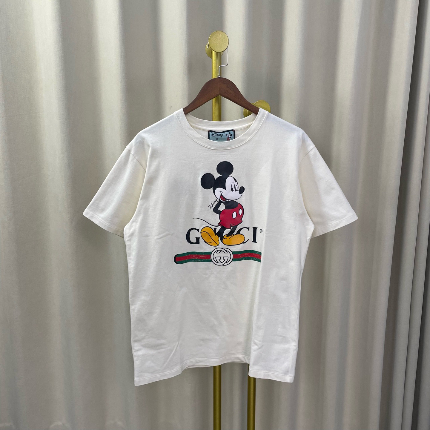 99新 GUCCI/古驰 白色米奇短袖 s码 