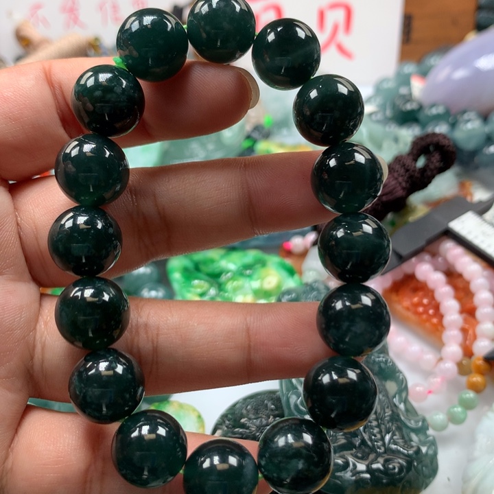 翡翠项链未镶嵌保真天然A货翡翠