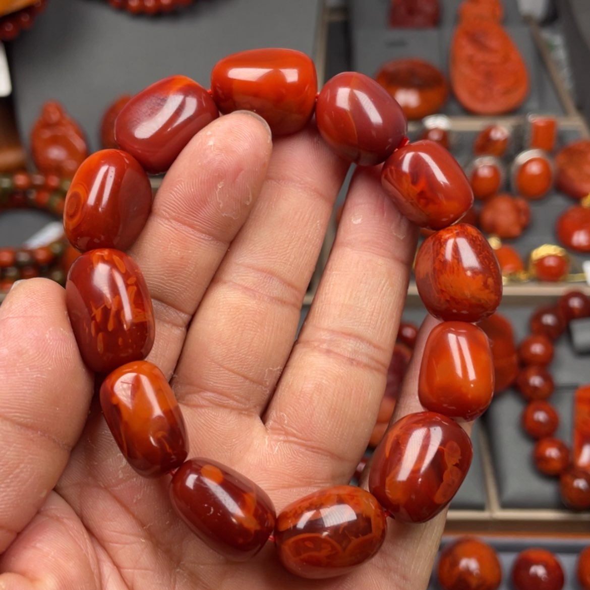 【闪购商品】南红玛瑙珠宝奇石未镶嵌单圈