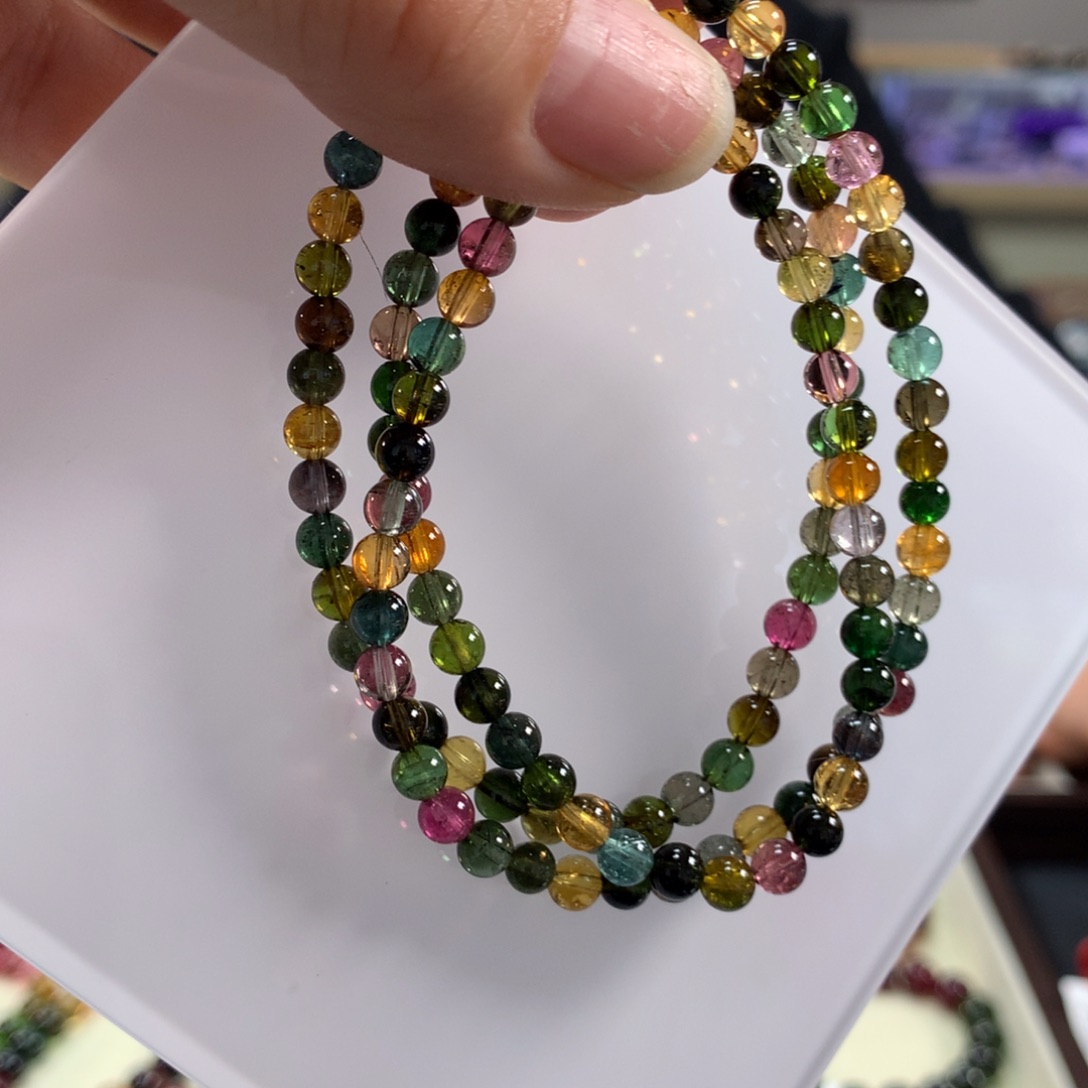 碧玺手链未镶嵌4.6毫米左右