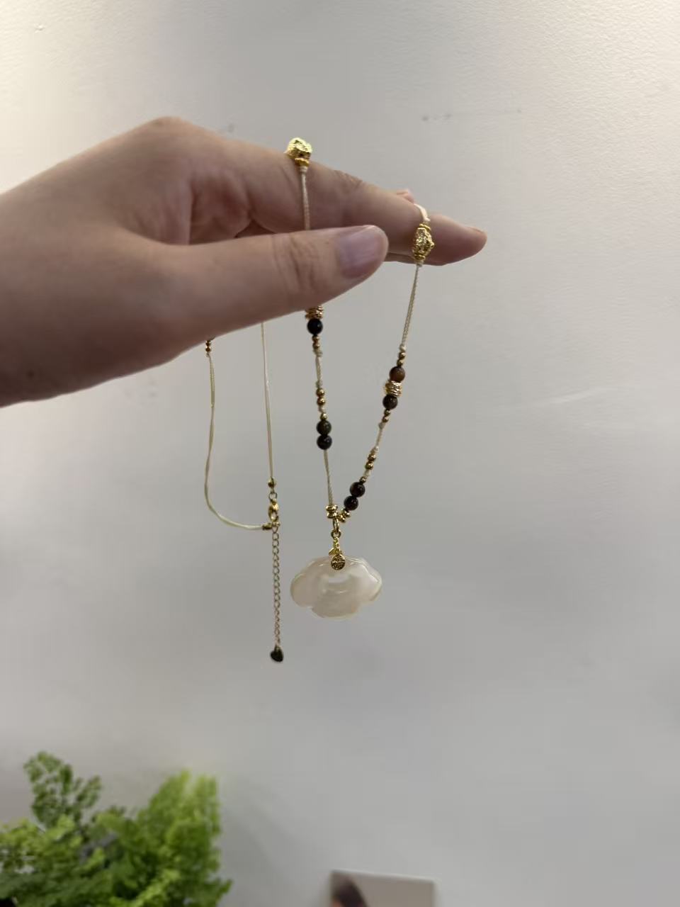 非金属布艺项链 颜色多样的万能扣款如意锁