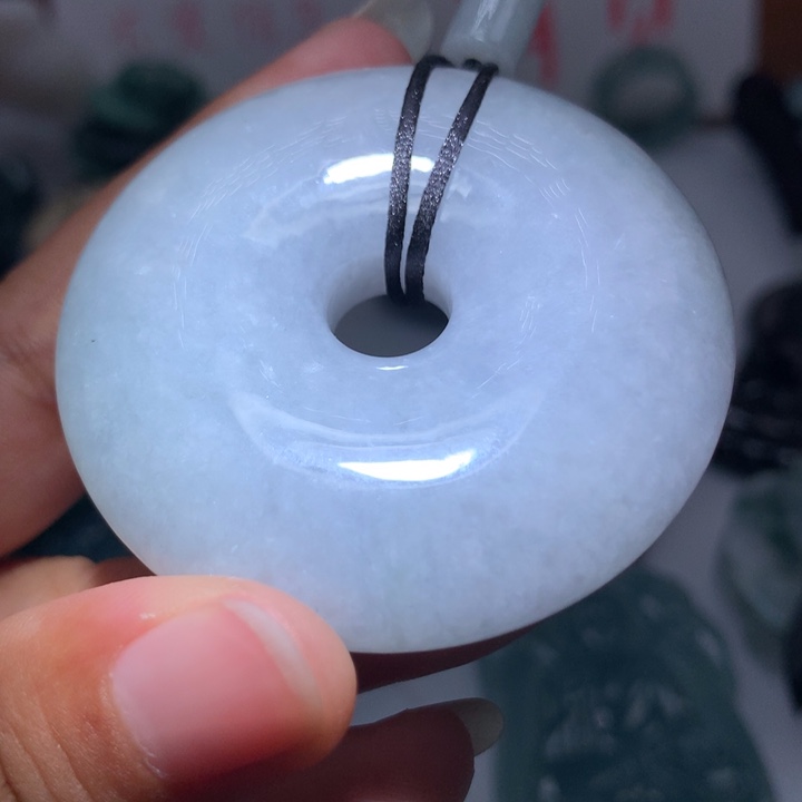 翡翠颈饰未镶嵌保真天然A货翡翠