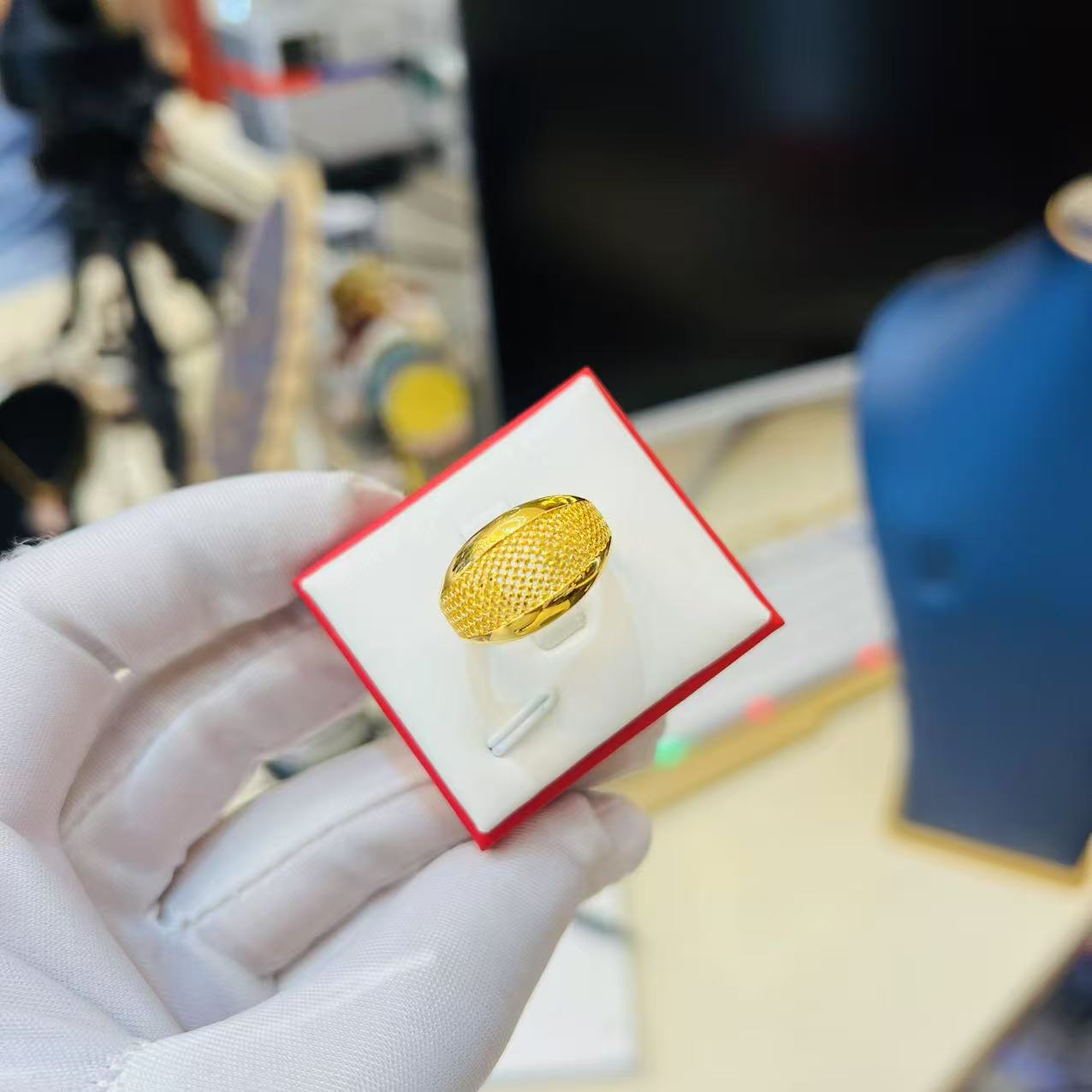 合金戒指  紫戒指气质轻奢金色