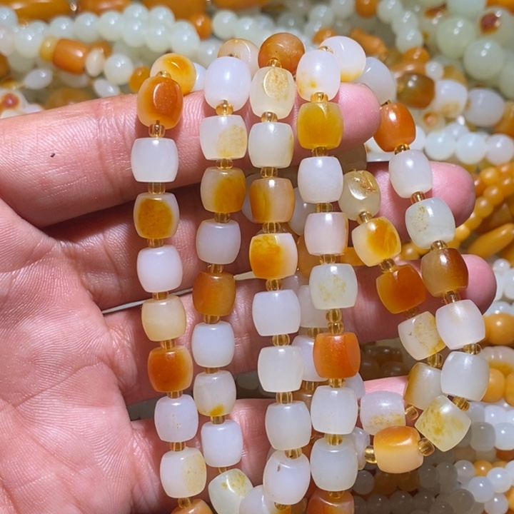 和田玉卡8直切项链未镶嵌