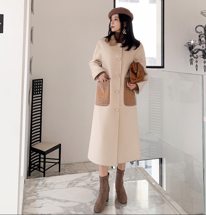 F200--F299秋冬女毛呢外套大衣中长款【默认微瑕】