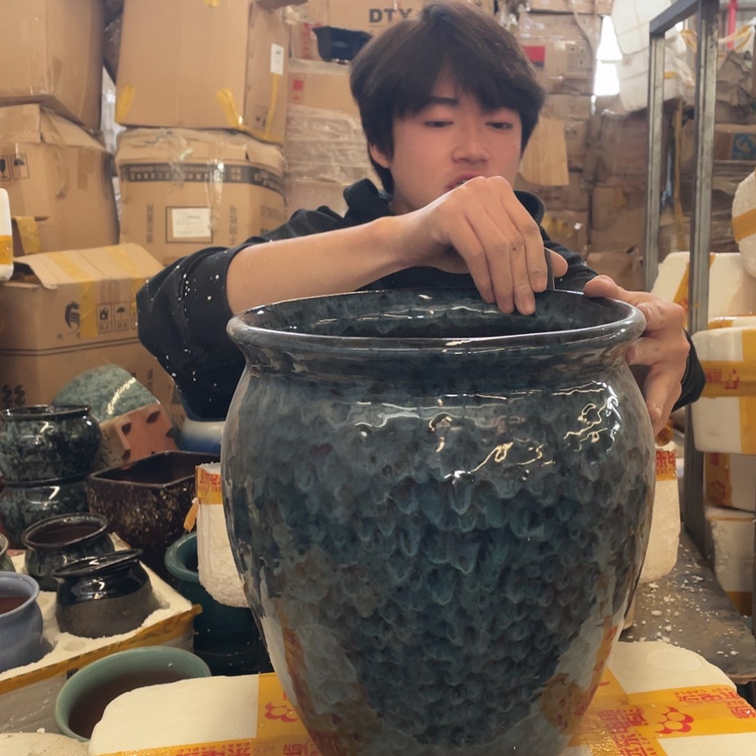 红陶宜兴紫砂花盆