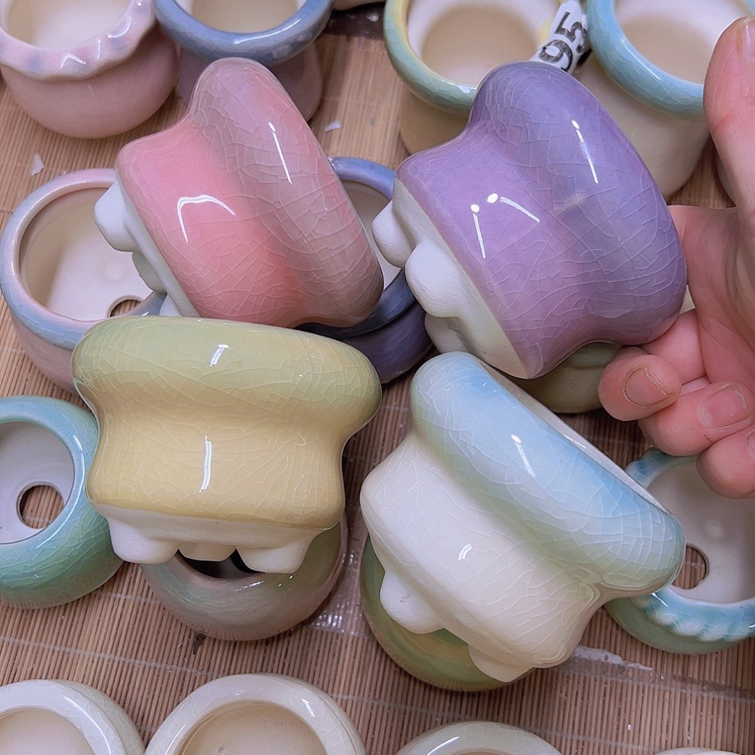 红陶陶瓷花盆当场满12包邮