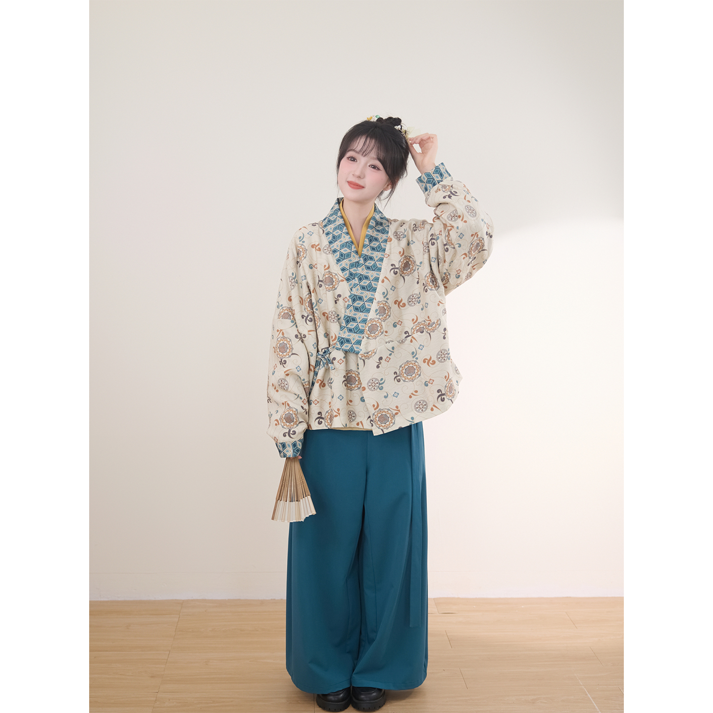 店庆款10.8号0点【敕勒歌】加绒晋制襦袄里衣阔腿裤套装汉服