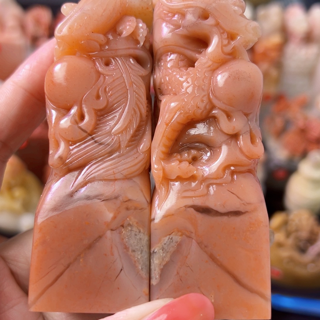 昌化石印石饿****心手工篆刻