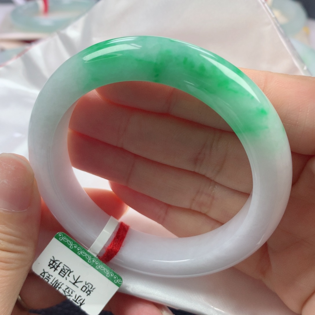 未镶嵌手镯翡翠缅甸天然翡翠55圈