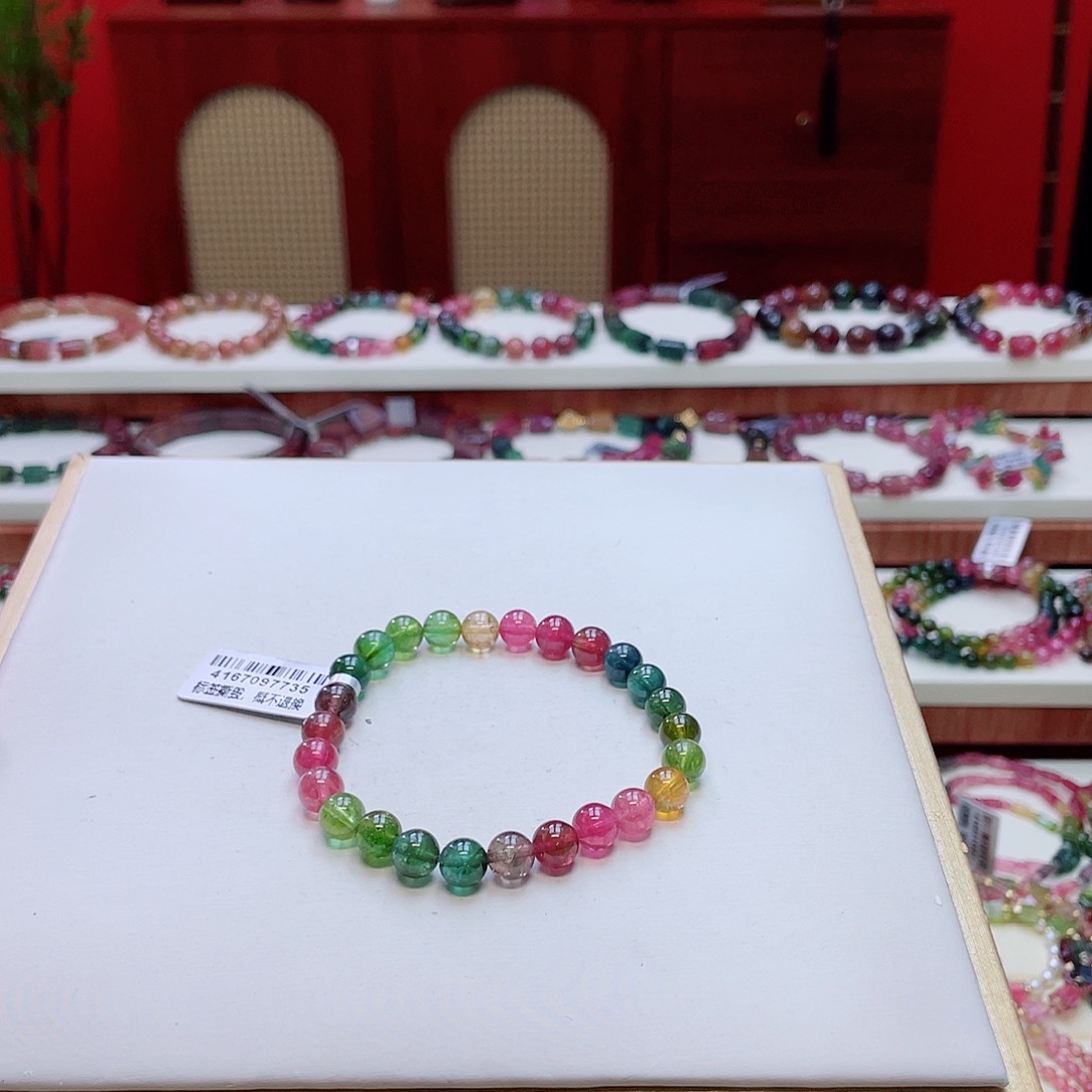 未镶嵌手串碧玺多样性发其一