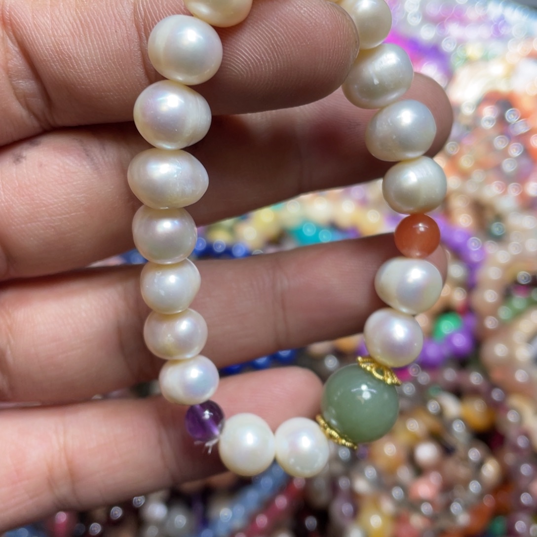 紫晶颈饰银S800镀金镶嵌