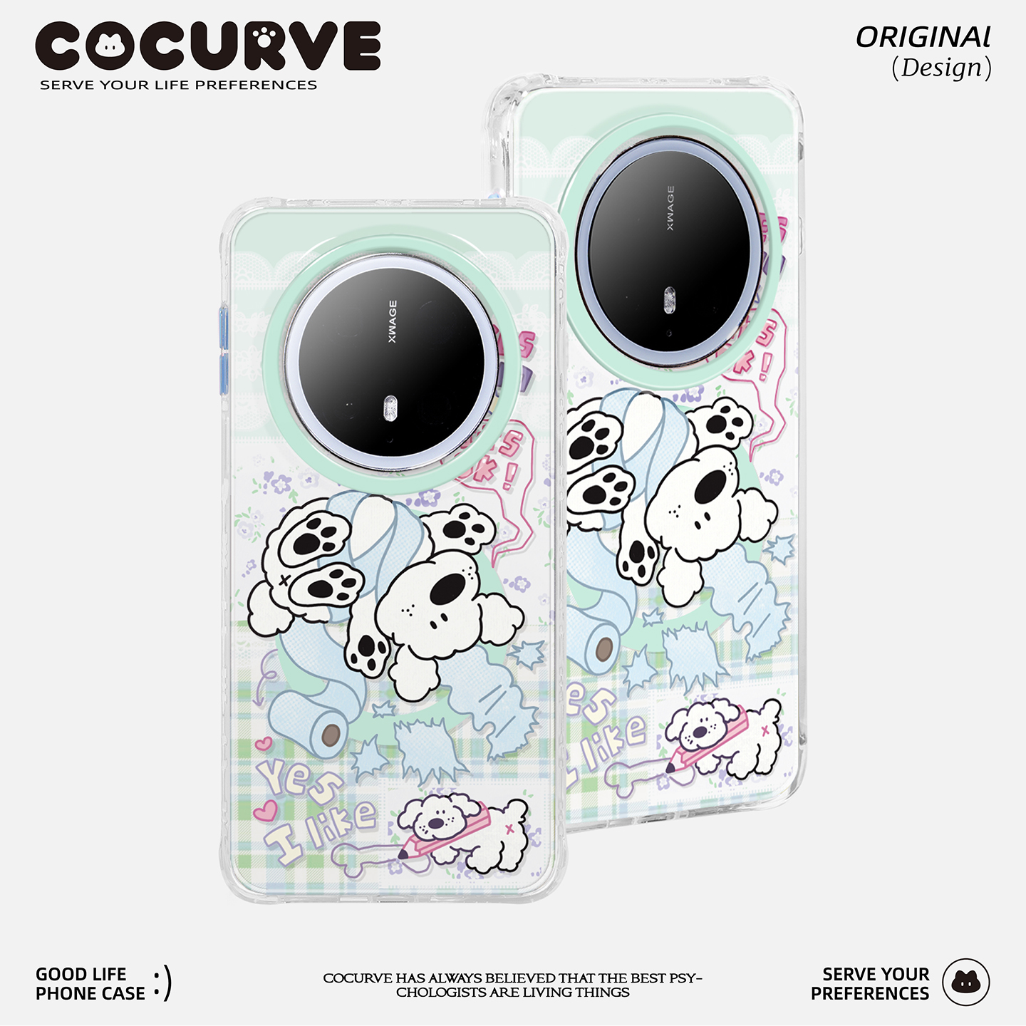 cocurve捣蛋小狗磁吸双层适用华为mate70pro手机壳创意mate60原创
