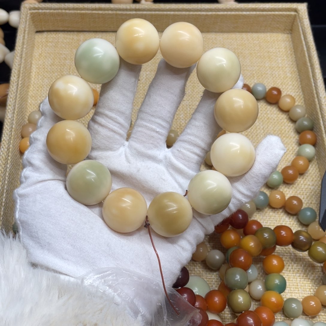 菩提根/象牙果吊坠23干磨微瑕落地果晕色圆珠591