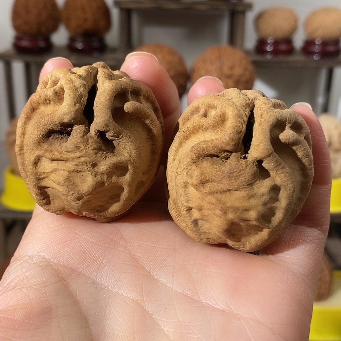 吊坠文玩核桃梦**间鬼脸练手4245