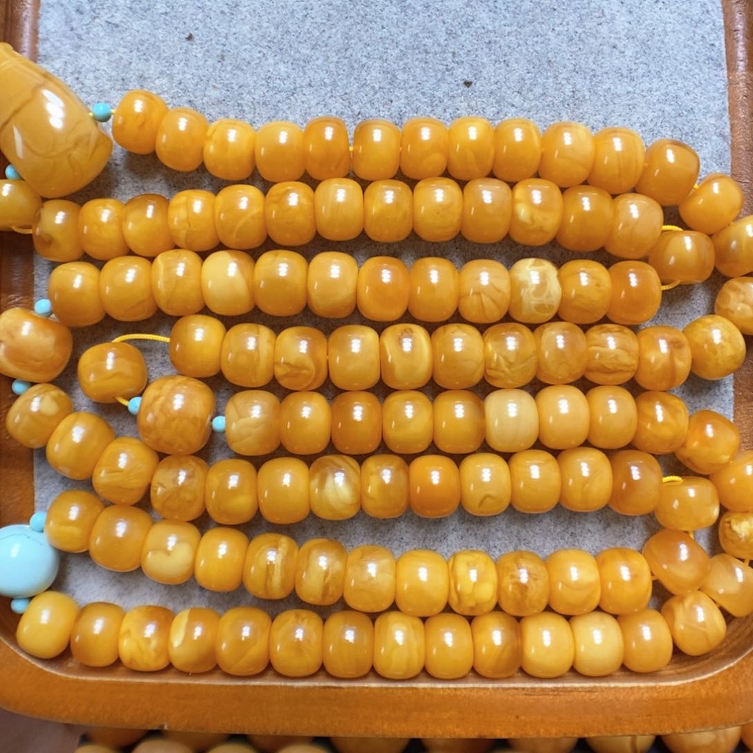 蜜蜡项链未镶嵌蜜蜡108