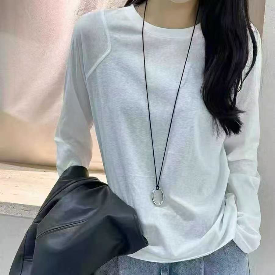 饭饭家 百搭雪花棉白T恤