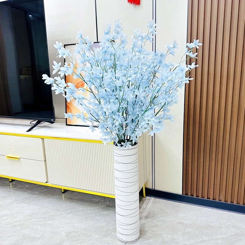 文心兰假花仿真花高枝假花落地轻奢仿真花客厅高档中式摆件装饰花