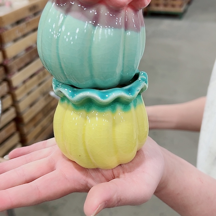 有孔.凑满10元发货多肉陶瓷花盆！