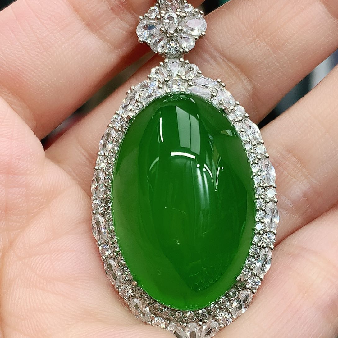 银S925镶嵌吊坠玛瑙/玉髓