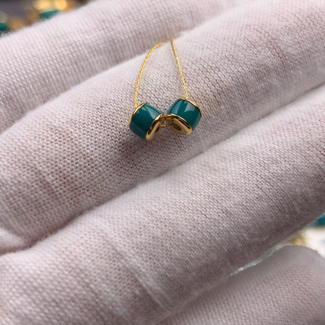 绿松石18K金镶嵌绿松石4mm