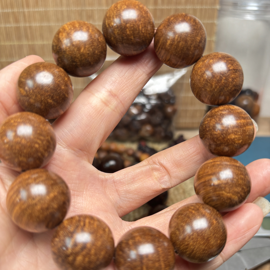 巴布亚新几内亚蚂蚁腿纹软油香20手串