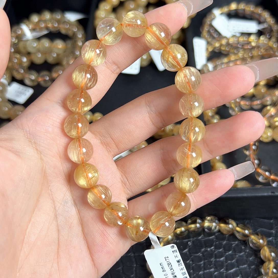 水晶手链未镶嵌金发晶手链