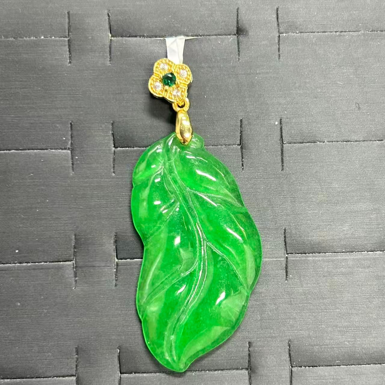 手链 绿翠色叶子吊坠饰品